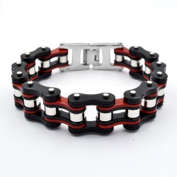 Stainless steel bracelet - motorcycle chain designArmbanden