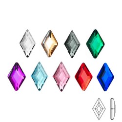 Multicolored crystal rhombus - nail decorationNagelstickers