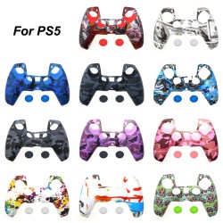Silicone protective cover case - for PS5 controller - with thumb stick capsAccessoires
