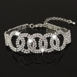 Luxe zilveren armband met kristallenArmbanden