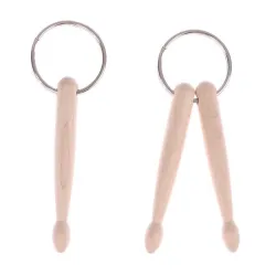 Mini houten drumsticks - sleutelhangerSleutelhangers