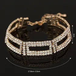 Elegante brede kristallen armbandArmbanden