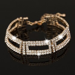Elegante brede kristallen armbandArmbanden