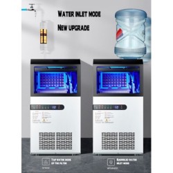 Commercial automatic ice maker - dual purpose - 70 kg / 24 hBar supply