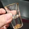 Glazen shotglaasjes - met gouden design - loodvrij - 10mlBar producten
