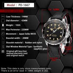 PAGANI DESIGN - modieus automatisch horloge - nylon band - witHorloges