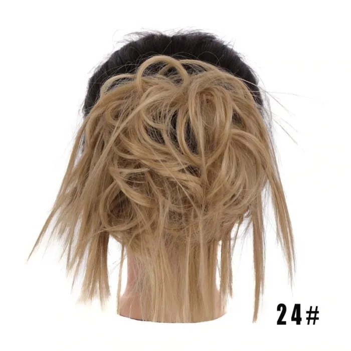 Nep knotje - elastische scrunchie met synthetisch haar - pruikPruiken