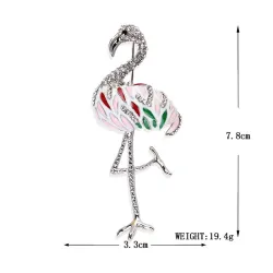 Kristallen kraanvogel brocheBroches