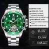 TEVISE - elegant automatisch horloge - edelstaal - waterdicht - zilver/blauwHorloges