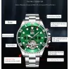 TEVISE - elegant automatisch horloge - edelstaal - waterdicht - zilver/blauwHorloges