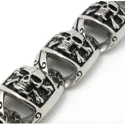 Gotische stijl - armband met skeletten - 316L roestvrij staalArmbanden