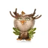 Smiling little owl - crystal broochBrooches