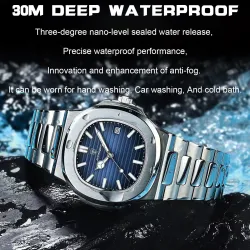 POEDAGAR - elegant quartz horloge - waterdicht - edelstaal - groenHorloges