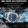 POEDAGAR - elegant quartz horloge - waterdicht - edelstaal - groenHorloges