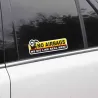 Funny car sticker - skeleton head / NO AIRBAGS WE DIE LIKE REAL MEN - 2 piecesStickers
