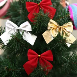 Decoratieve kerstboomstrikken - 12 stuksKerstmis