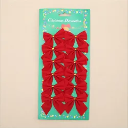 Decoratieve kerstboomstrikken - 12 stuksKerstmis