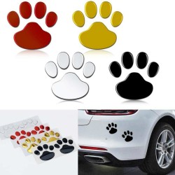 3D dierenvoetafdruk - autostickerStickers