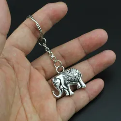 Vintage zilveren olifant - sleutelhangerSleutelhangers
