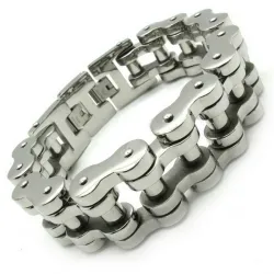 Roestvrijstalen herenarmband - motorkettingontwerp - 22 mmArmbanden