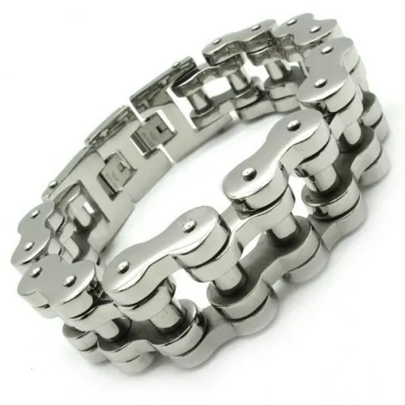 Roestvrijstalen herenarmband - motorkettingontwerp - 22 mmArmbanden