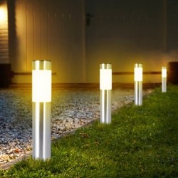 Tuinlamp op zonne-energie - RVS grondpaal - buisSolar verlichting