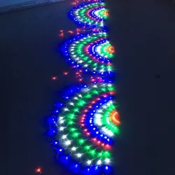 Kleurrijk pauwennet - LED-slingers - 3 MKerstmis