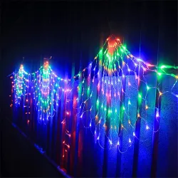 Kleurrijk pauwennet - LED-slingers - 3 MKerstmis