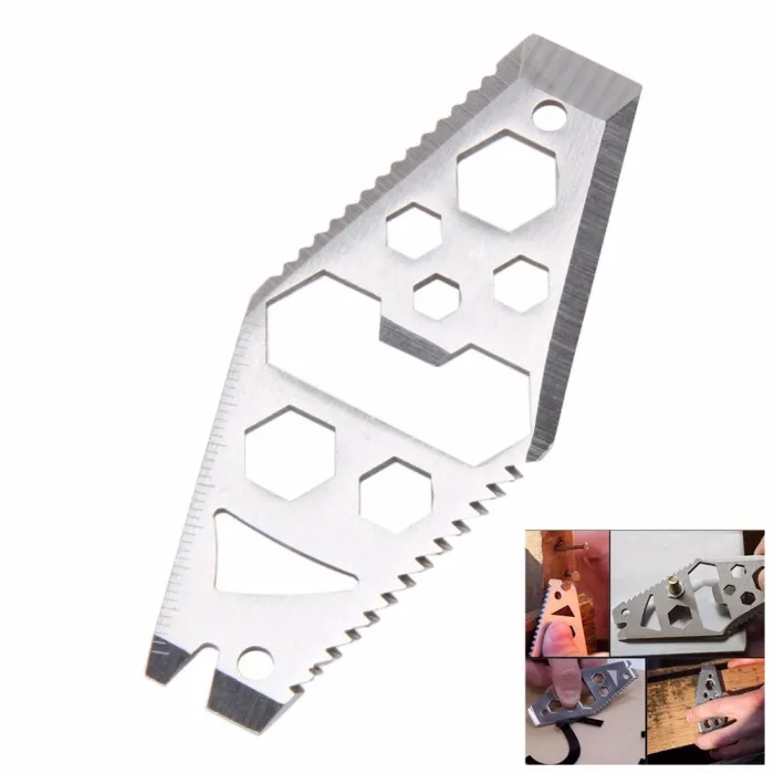 EDC multifunctioneel gereedschap - opener - moersleutel - sleutelhanger - overlevingsgereedschapMultitool & Zakmes