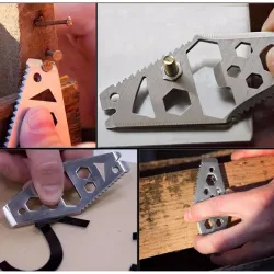 EDC multifunctioneel gereedschap - opener - moersleutel - sleutelhanger - overlevingsgereedschapMultitool & Zakmes