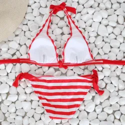 Sexy gestreepte bikini setBadkleding