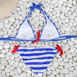 Sexy gestreepte bikini setBadkleding
