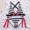 Sexy gestreepte bikini setBadkleding