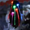 Gloeiend haar - haarspeld met kleurrijke lichtgevende LED-snarenPruiken
