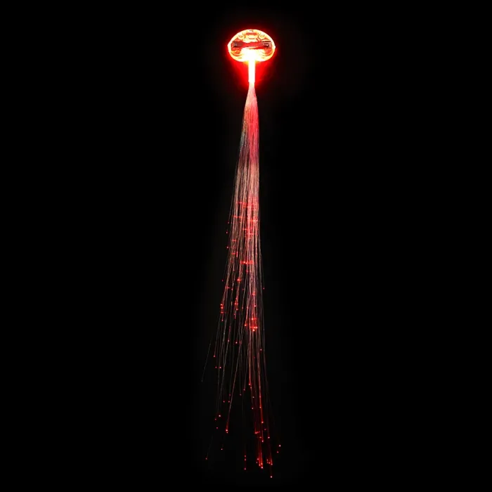 Gloeiend haar - haarspeld met kleurrijke lichtgevende LED-snarenPruiken