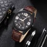 Fashionable Quartz watch - with leather bracelet - setWatches