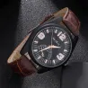Fashionable Quartz watch - with leather bracelet - setWatches