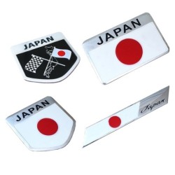 Aluminium autosticker - embleem - Japanse vlagStickers