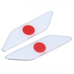 Metalen autosticker - Japanse vlag - 2 stuksStickers
