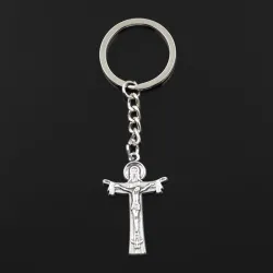 Jezus aan het kruis - metalen sleutelhangerSleutelhangers