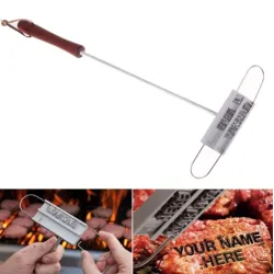 BBQ - vleesnaam brandijzer met verwisselbare lettersBarbecue - BBQ