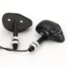 Motorcycle turn signal lights - black skull - LED - amber light - 12V - 2 piecesTurning lights