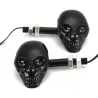 Motorcycle turn signal lights - black skull - LED - amber light - 12V - 2 piecesTurning lights