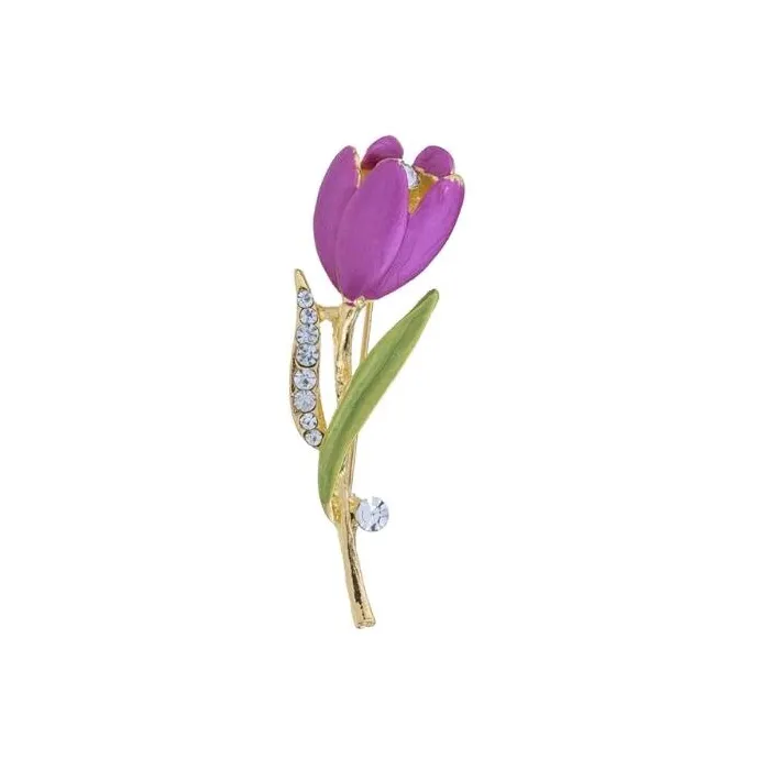 Broche in de vorm van bloemen - rozen/tulpenBroches
