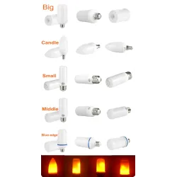 Flame fire effect light - LED bulbE14