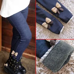 Dikke/warme legging - met decoratieve strikClothing