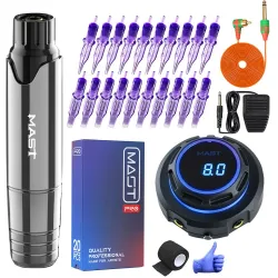 Professionele permanente tattoo-set - roterende pen - LCD-displayTatoeage