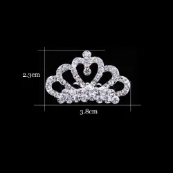 Kristallen kroon tiara - haarclipHaarspelden