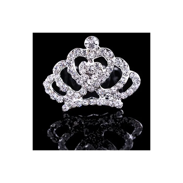 Kristallen kroon tiara - haarclipHaarspelden