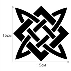 Decoratieve autosticker - Slavisch patroon - 15 * 15cmStickers